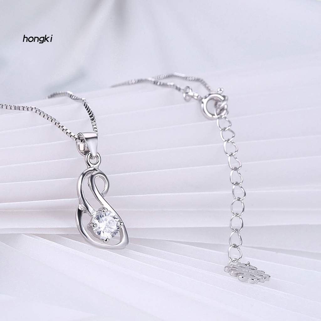 vòng cổ Mạ Bạc Đính Đá Zircon Hình Rắn Thời Trang Cho Nữ