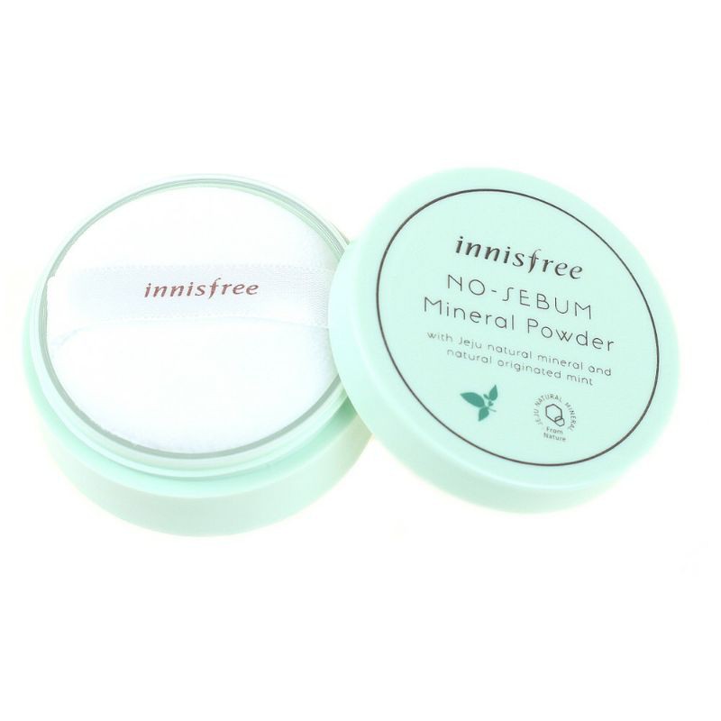 Phấn Phủ Kiềm Dầu Innisfree No Sebum (Hộp Xanh) Chính Hãng