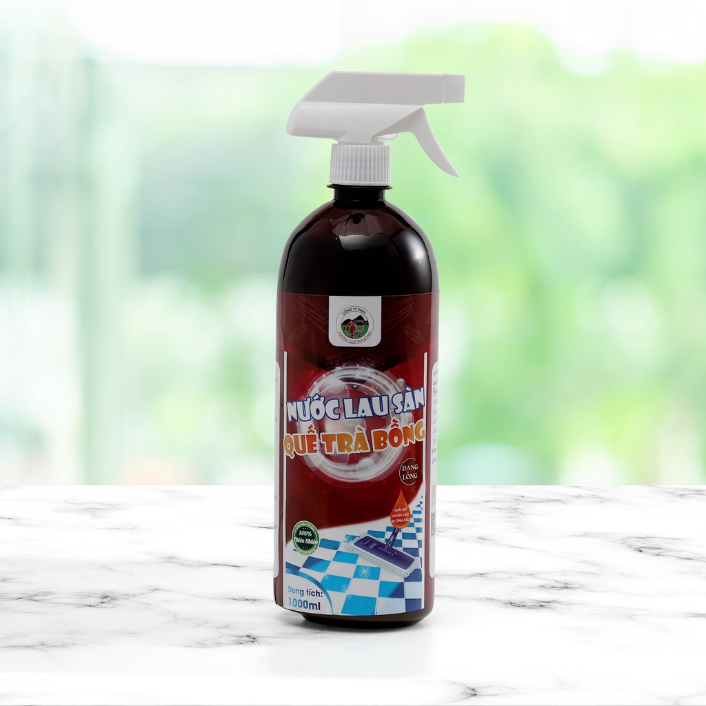 Nước Lau Sàn Hương Quế Trà Bồng X5 Tinh dầu Organic Thiên Nhiên Diệt Khuẩn 1000ml
