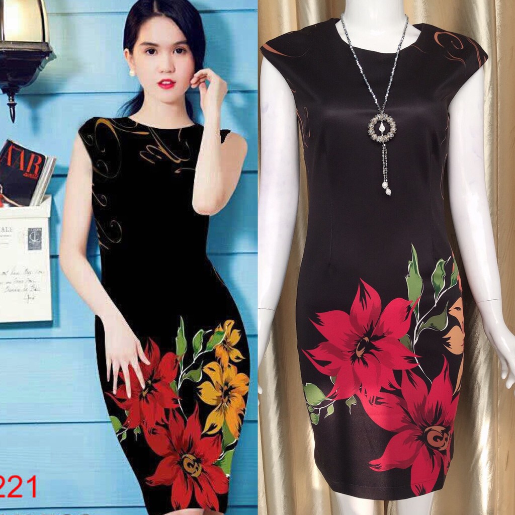 ĐẦM XINH IN 3D HỌA TIẾT HOA CÚC DL17