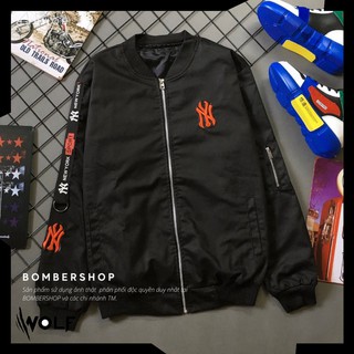 Áo khoác bomber thiết kế Unisex N.Y phối dây độc đáo (BWTM19)