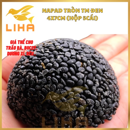 Napad Tròn TM Đen 4x7cm (Hộp 5cái) - Giá Thể Cho Trầu Bà, Bucep, Dương Xỉ, Rêu....Thủy Mộc