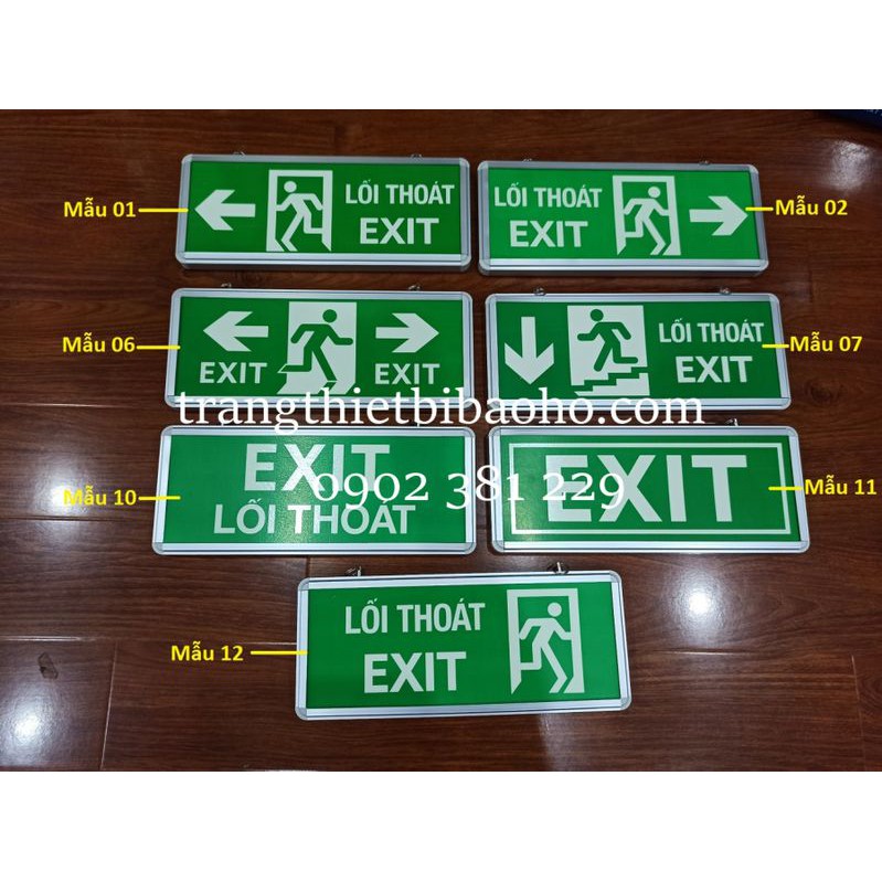 Bảng đèn chỉ dẫn exit thoát hiểm dạ quang khung nhôm Yefie YF-1017 (15 x 35cm)