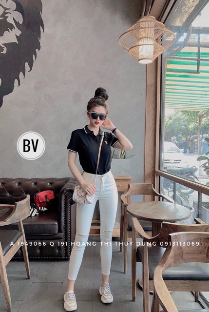 [Mã SKAMFSW175 giảm 10K đơn 50K] Quần jean trắng rách đùi và trơn, Quần bò cạp cao co giãn QJ1867 NhiNhi Shop