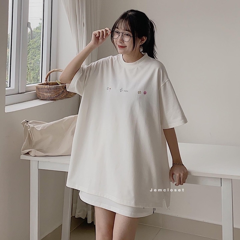 Áo phông nhiều hình nhỏ ngang ngực TT