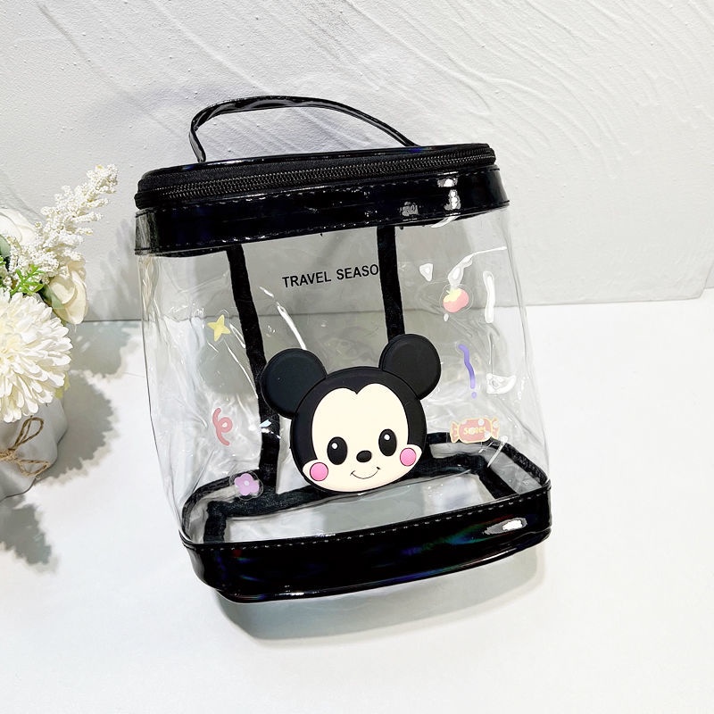 Túi Đựng Mỹ Phẩm Trong Suốt Cỡ Lớn Chống Thấm Nước Họa Tiết Hoạt Hình Xinh Xắn