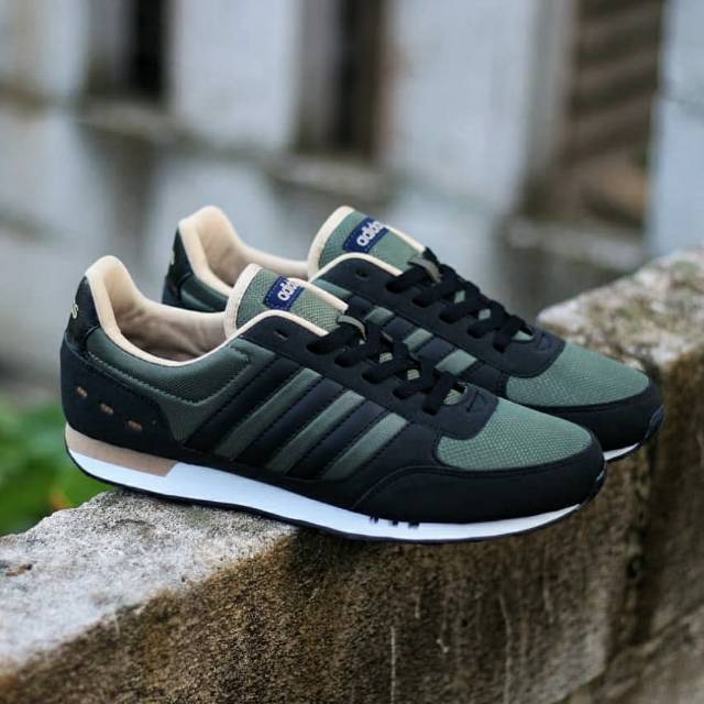 Giày Thể Thao Adidas Neo City Racer Màu Xanh Lá Kiểu Dáng Trẻ Trung Năng Động