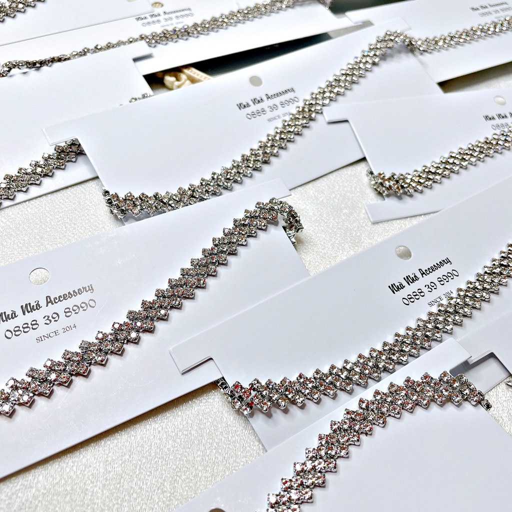 Fency Vòng Cổ Choker Đá Họa tiết Hàng Rào NHÀ NHỎ 1463