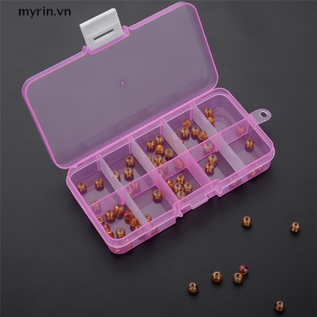 Hộp Nhựa 10 Ngăn Đựng Trang Sức Có Thể Điều Chỉnh