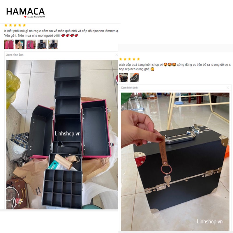 Cốp đựng đồ trang điểm chuyên nghiệp Hamaca LS35 đựng mỹ phẩm, dụng cụ trang điểm Lamdep24g