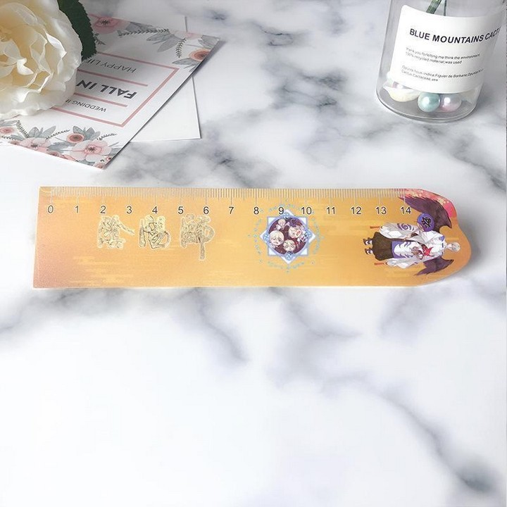 Thước kẻ Âm Dương Sư dụng cụ học tập bookmark tiện lợi in hình anime chibi