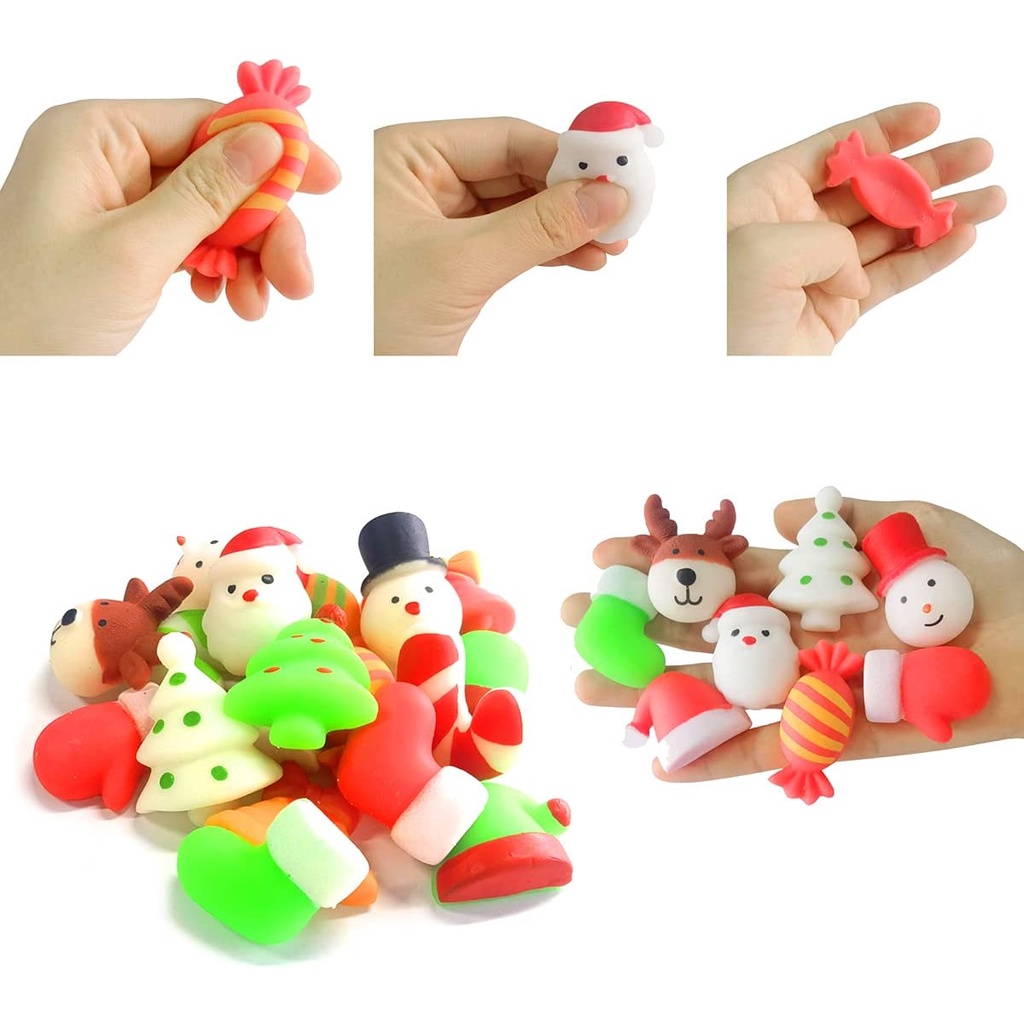Set 5 Đồ Chơi Mochi Giảm Căng Thẳng Chủ Đề Giáng Sinh Dễ Thương