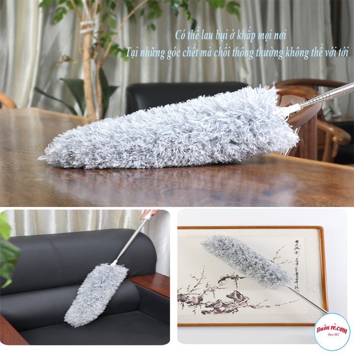 Chổi Quét Trần Cao Cấp Đầu Chổi Linh Hoạt Cán Dài Điều Chỉnh Sợi Vải Siêu Nhỏ