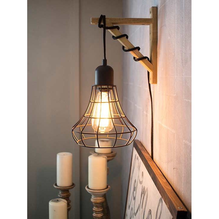 giá gỗ đa năng, eke đỡ kệ, giá treo cây, đèn vintage