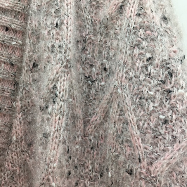 Áo len cardigan dáng dài hồng pastel