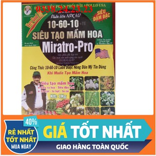 Phân bón lá siêu tạo mầm hoa, ra bông đồng loạt- npk 10-60-10+ te phun 400 lít nước