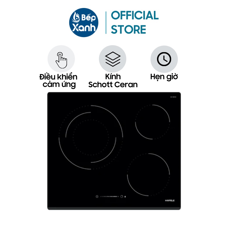 Bếp Điện 3 Vùng Nấu HAFELE HC-R603D 536.01.901 - Mặt Kính Schott Ceran - Hẹn Giờ