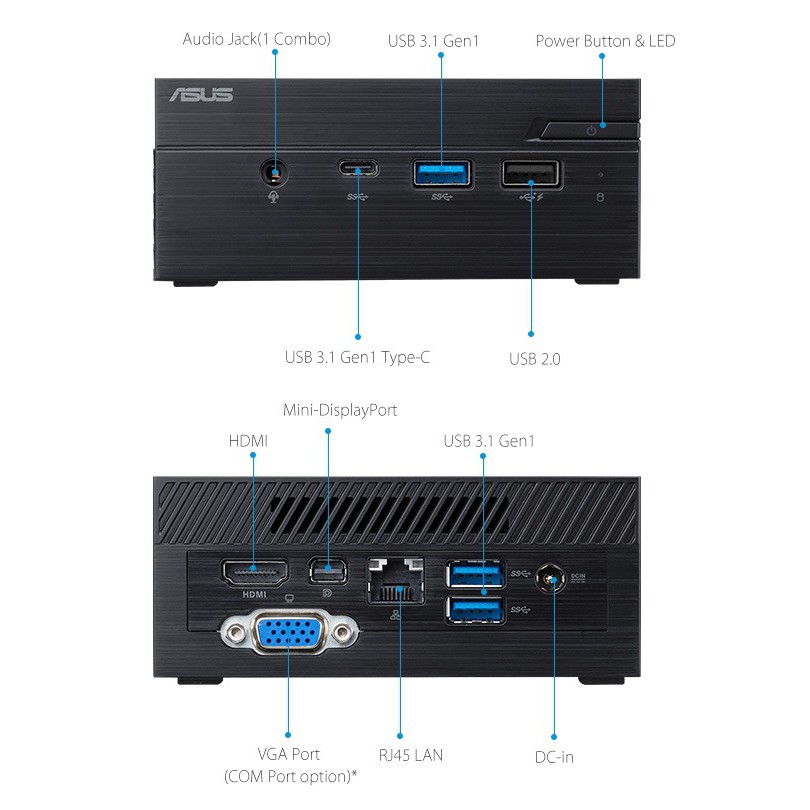 Asus Mini PN40-MKM1PE(ASUS PN40 Intel Pentium J5005/Wi-Fi5/BT5.0/LAN/65W/nOS/ĐEN/HDD PACKING/VESA MOUNT) | BigBuy360 - bigbuy360.vn