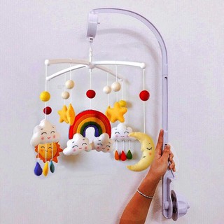 Treo nôi cũi xe đẩy cho bé Toptutoe xoay phát nhạc kích thích thị giác trẻ sơ sinh, trẻ nhỏ, bé trai bé gái