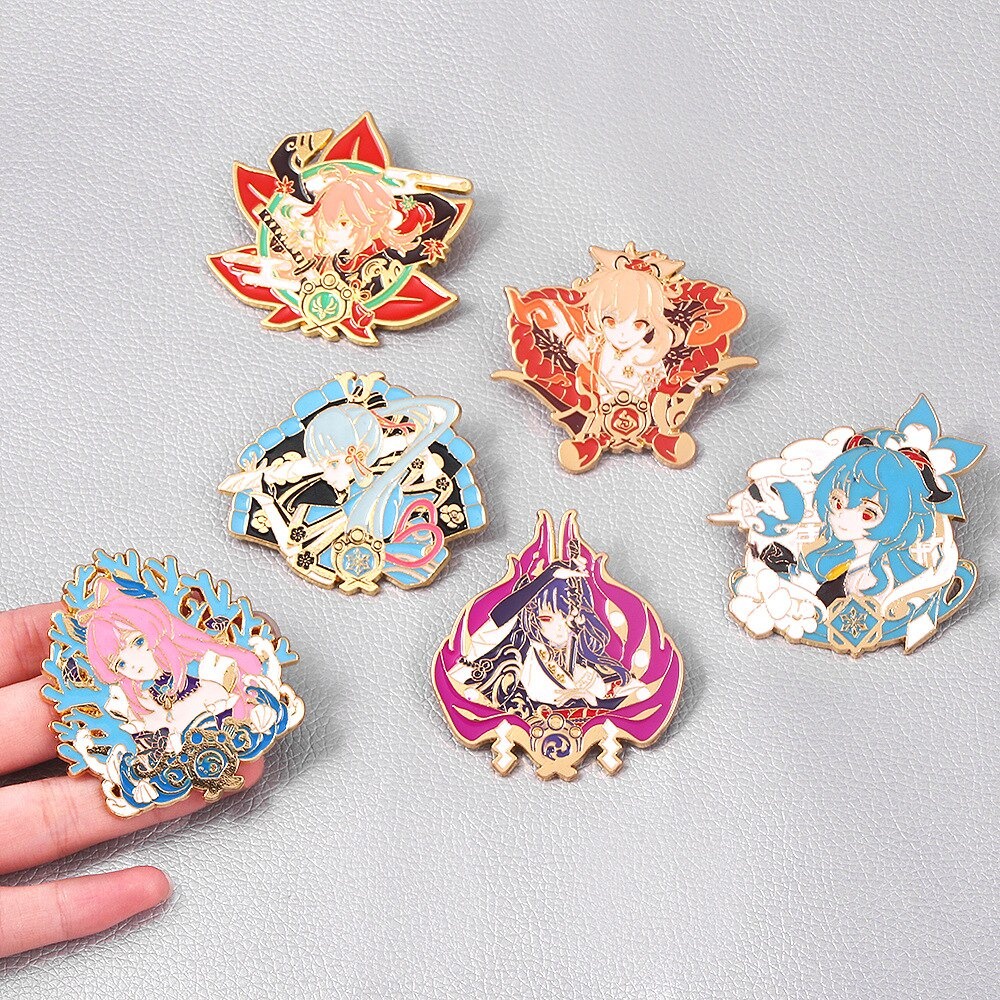 Pin cài áo nhân vật Game Genshin Impact Venti/ Xiao/ Keqing/ Zhongli/ Ganyu/ Yoimiya/ Kazuha/ Childe/ Aether - GC447
