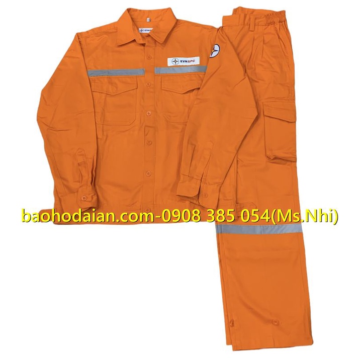 Quần áo điện lực tiêu chuẩn màu cam EVN