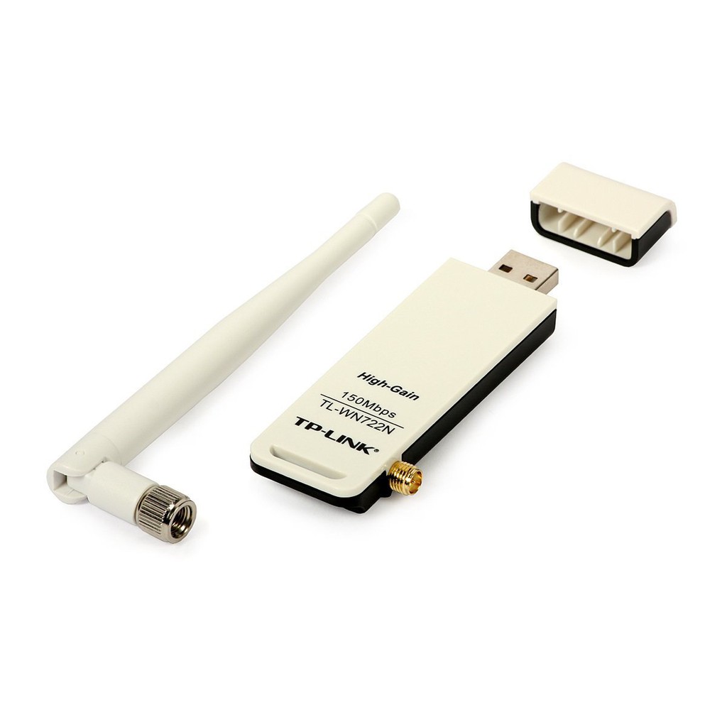 USB kết nối Wi-Fi TP-LINK TL-WN722N Chuẩn N 150Mbps Ăngten dài New Edittion 2017 (Trắng) hàng chính hãng