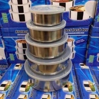 SET 5 bát inox cao cấp có nắp