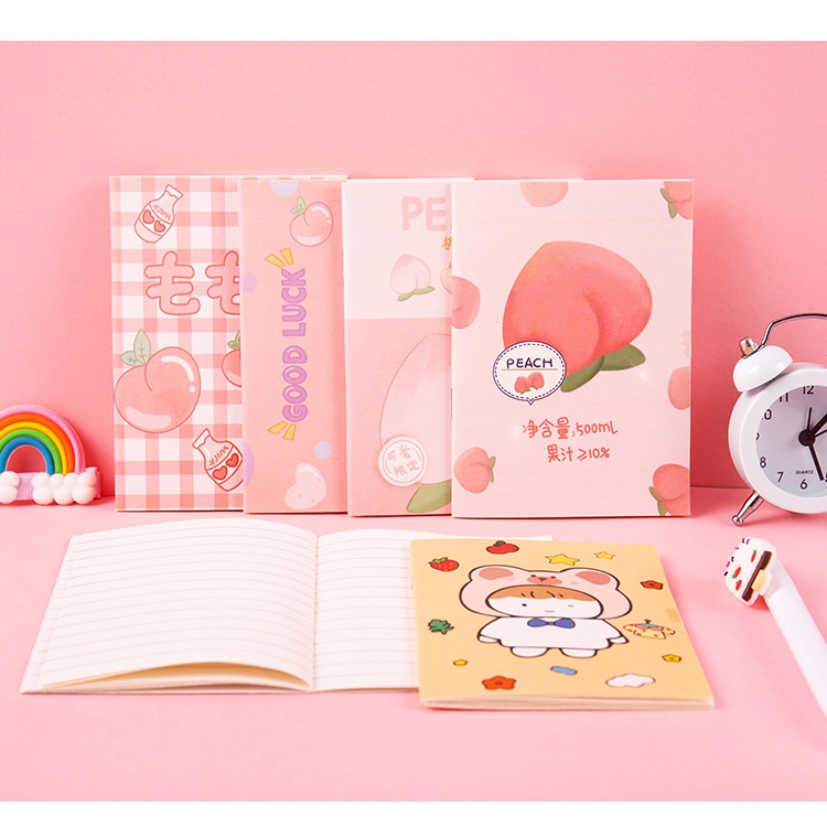 Sổ tay mini 32 trang có dòng kẻ bỏ túi tiện lợi, sổ cute E733
