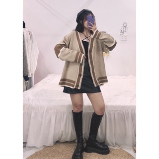 [2HAND] Cardigan Len Hàn Quốc