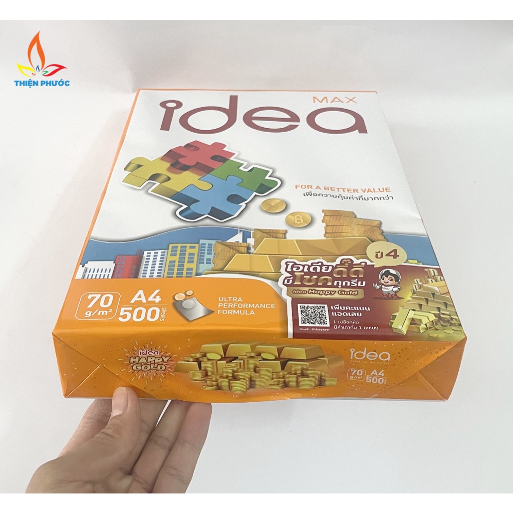 Giấy A4 Idea 80gsm 500 tờ [Thùng 5gram] SUKADO