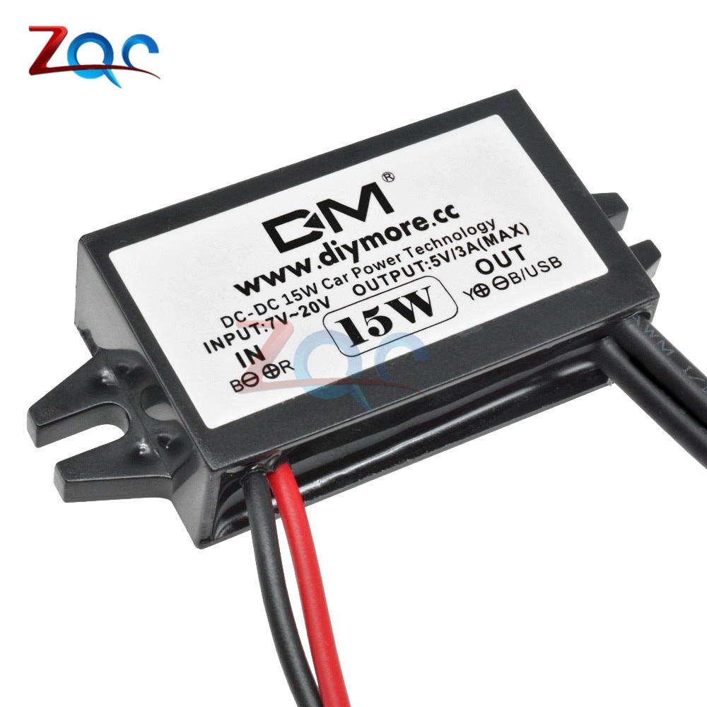 Bộ Chuyển Đổi Nguồn Điện Hai Cổng Usb Dc-Dc 15w 12v Sang 5v 3a Max Sự Bảo Vệ