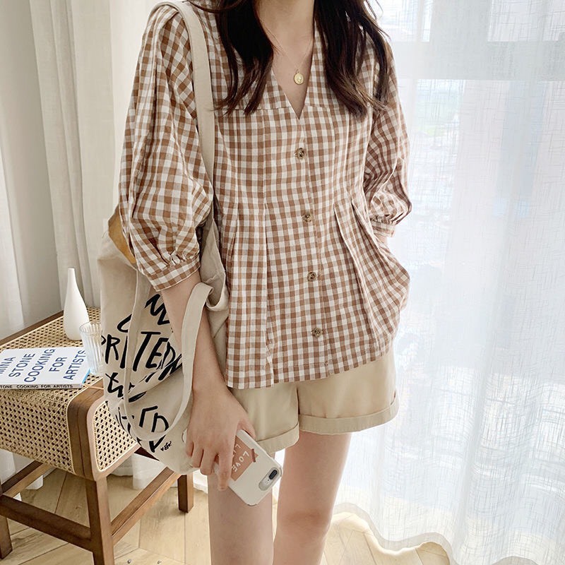 Set áo đũi kẻ quần kaki  💖FREESHIP💖 quần cạp cao mix với áo kiểu cực xinh AD68 SUNNY | BigBuy360 - bigbuy360.vn