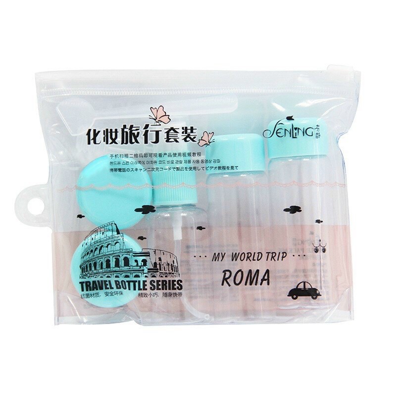 Chai Chiết Mỹ Phẩm, Bộ 5 Chai Chiết Mỹ Phẩm Du Lịch Tiện Dụng,bộ chiết mỹ phẩm, dầu gội