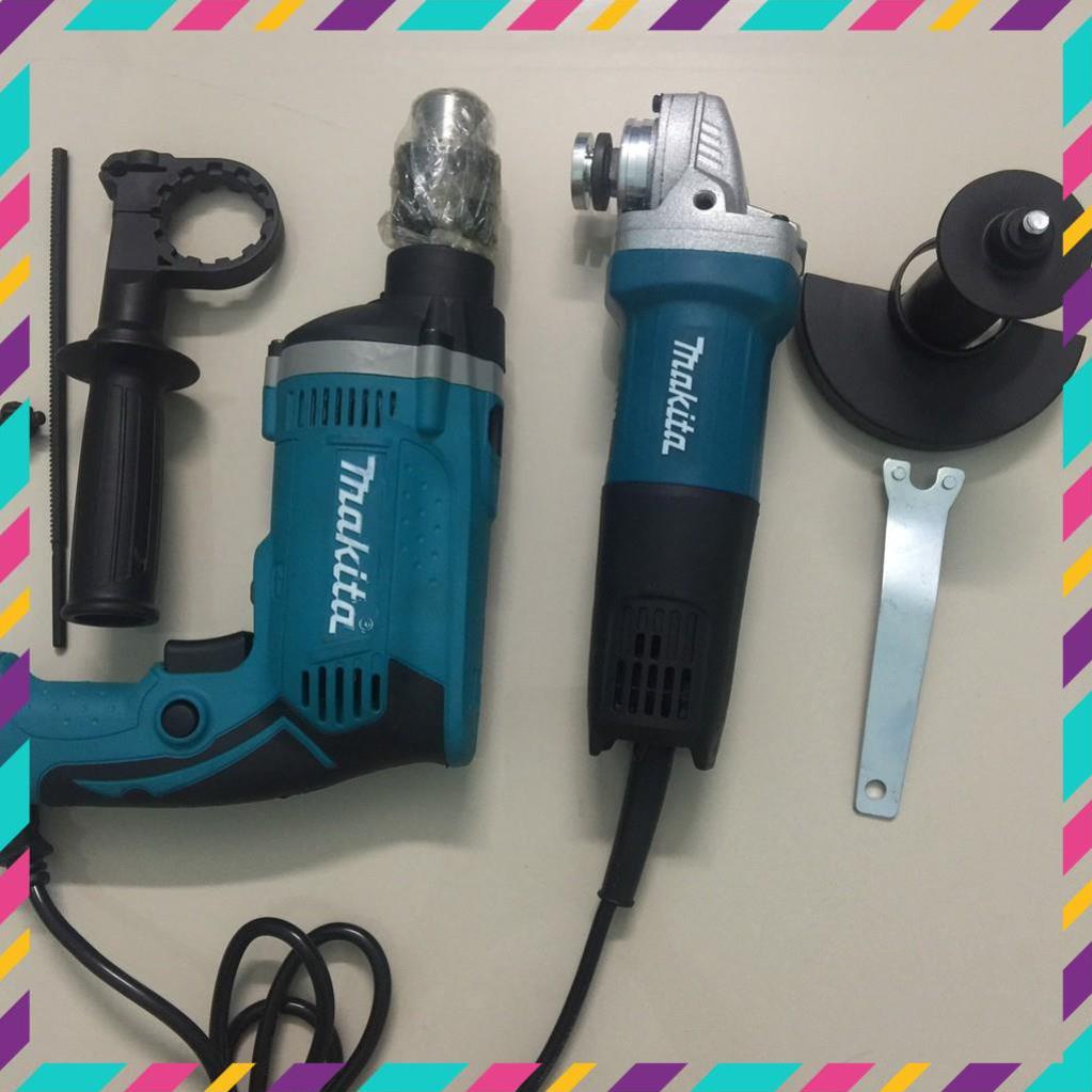 COMBO bộ máy khoan makita + mài makita bảo hành 12 tháng . .