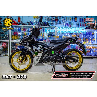 tem rời xe exciter 155 đen bạc movistar candy cao cấp