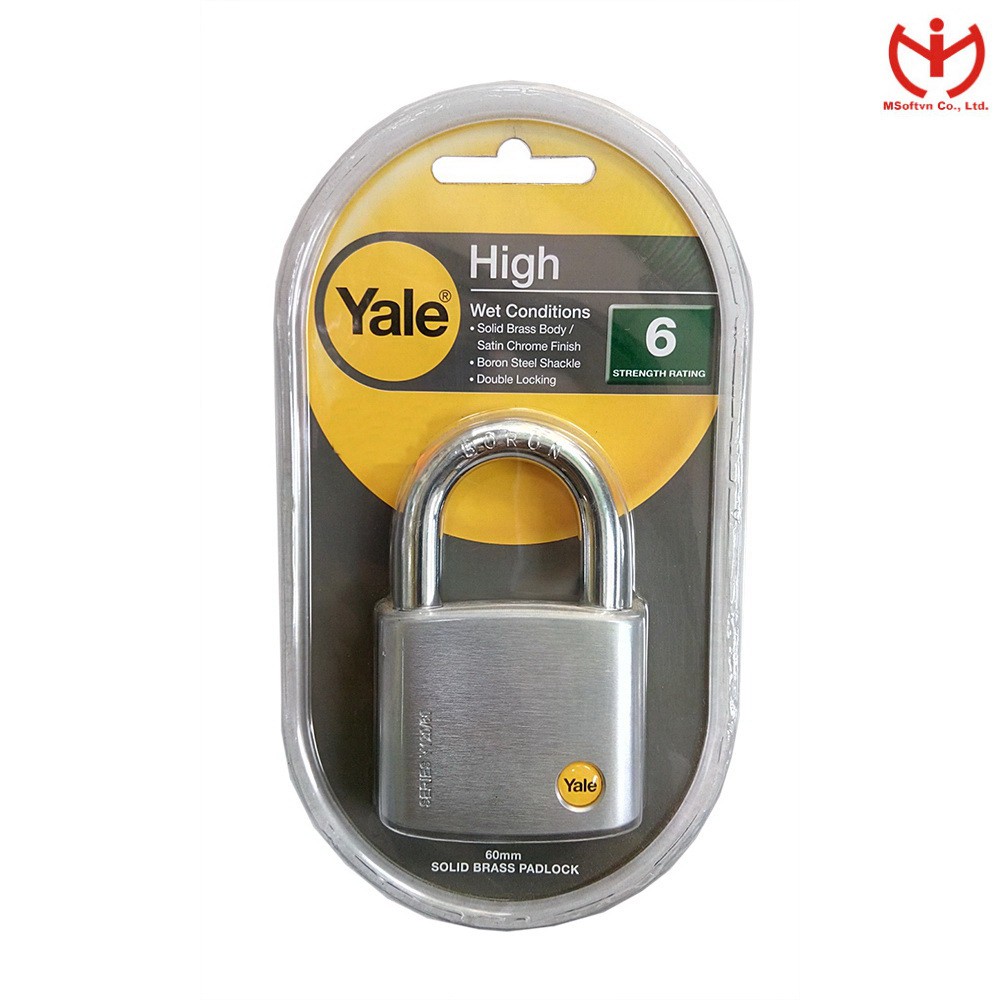 [Hỏa tốc HCM] Ổ khóa Yale 120 chìa răng cưa (Mã số: Y120/60/135/1) màu bạc