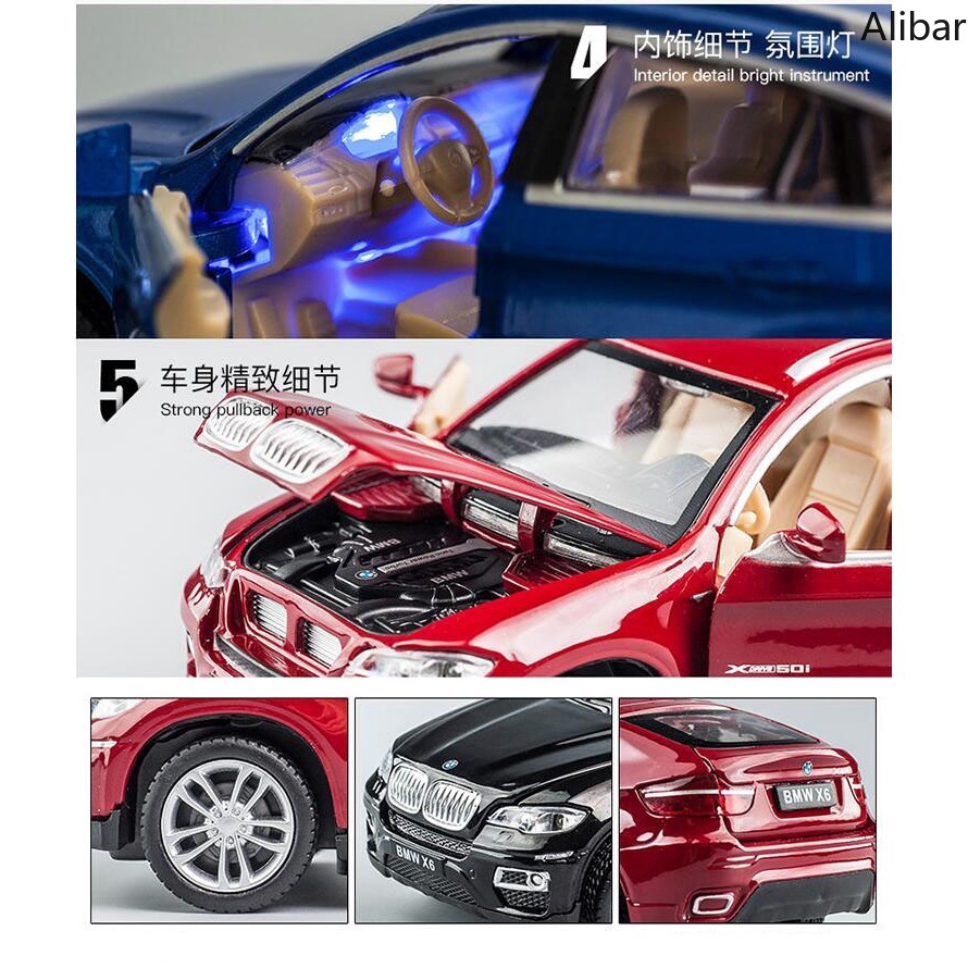 Mô Hình Xe Hơi Bmw X6 Có Đèn Và Âm Thanh Độc Đáo Sống Động
