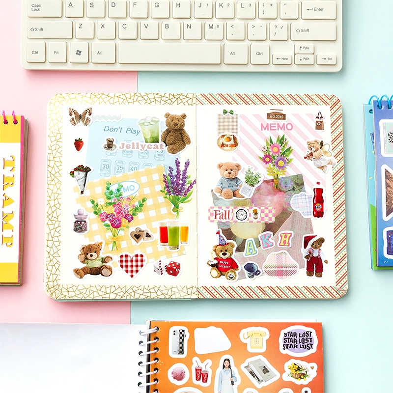 Bộ 30 Tờ Sticker Dán Trang Trí Sổ Tay Kiểu Hàn Quốc Dễ Thương