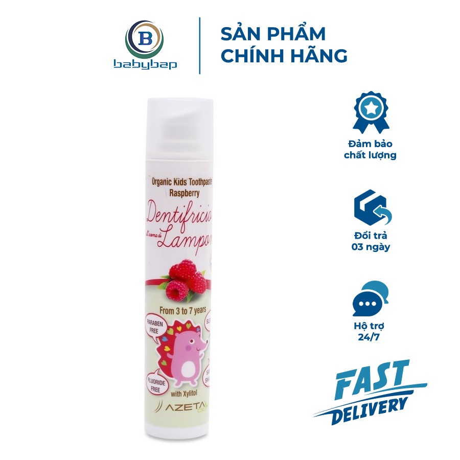 Gel Đánh Răng Hữu Cơ AzetaBio 50ml Không Chứa Flo, An Toàn Nếu Nuốt Phải