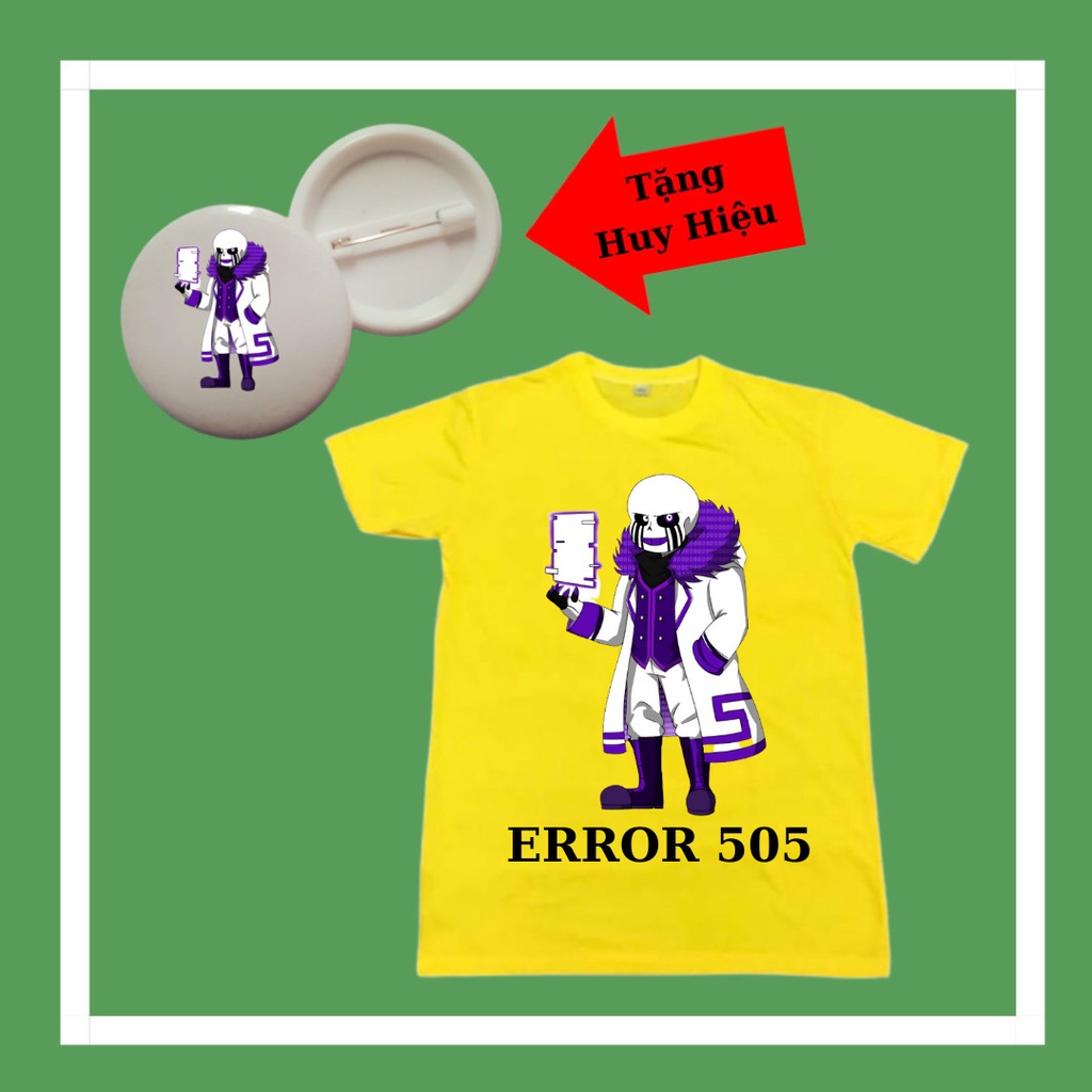 Áo Sans Error 505 bé trai, bé gái đủ size áo, áo thun vải mềm cho bé, sans cho be bé đủ màu sắc