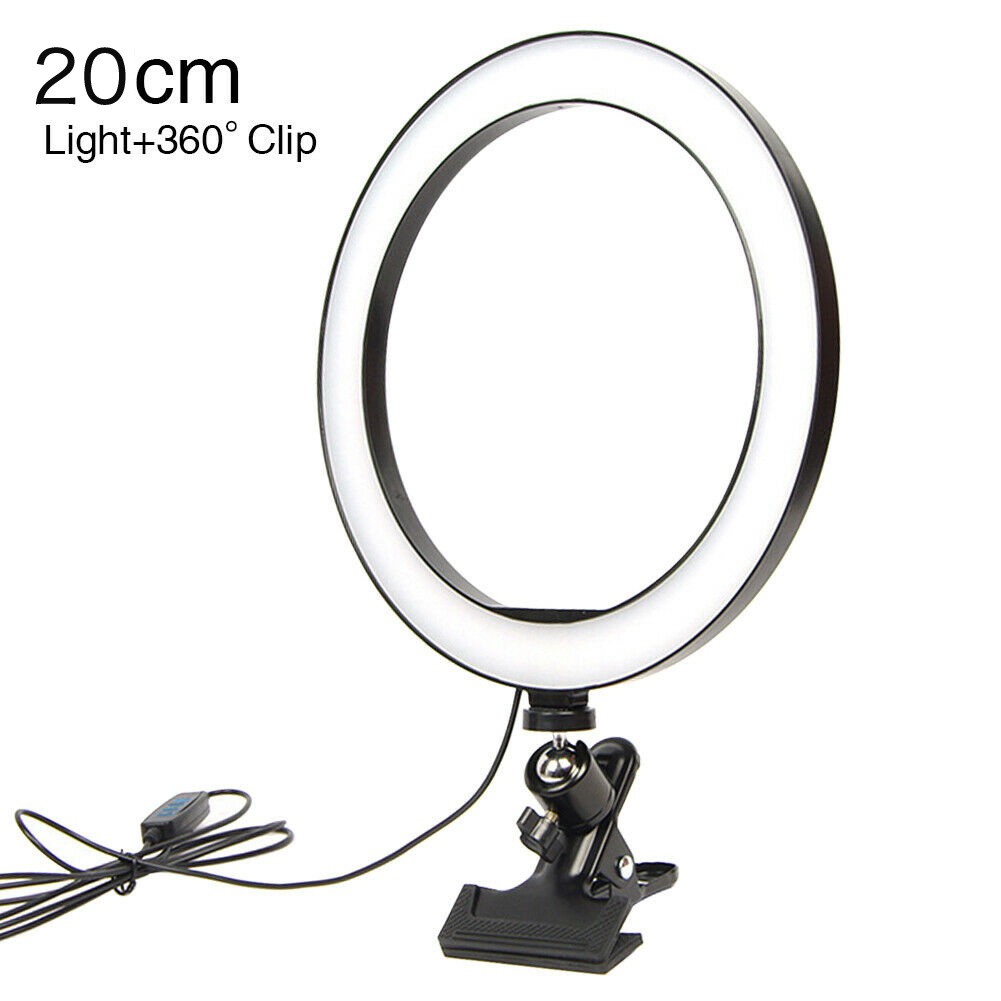 20CM Selfie Ring Light with Clip for Makeup Live Stream, LED Camera N7VN