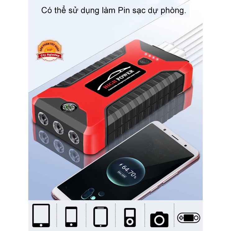 Dụng cụ hỗ trợ đề nổ máy thay thế dây câu cứu hộ xe hơi oto JX27