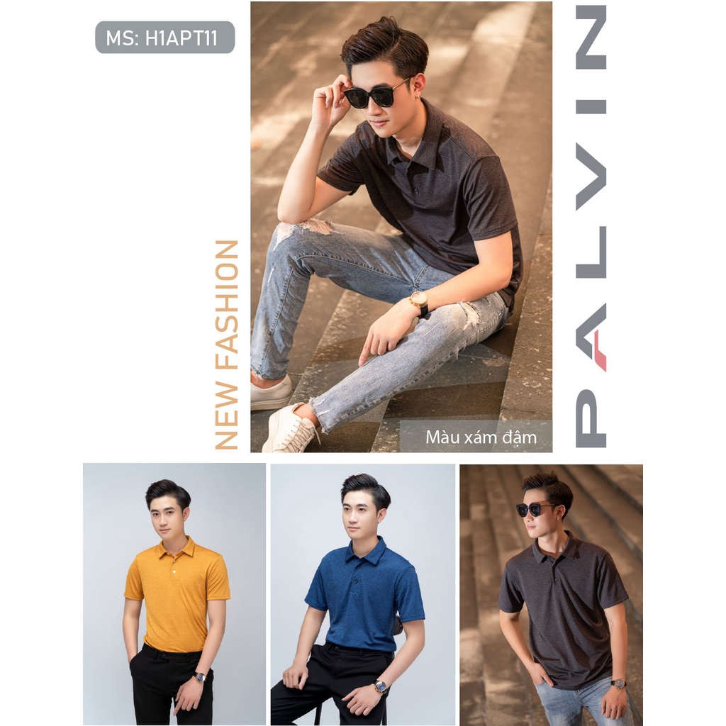 Áo Polo nam PALVIN  cao cấp chất xịn dệt bo dày dặn chuẩn form áo thun cổ bẻ tay ngắn_H1APT11 | BigBuy360 - bigbuy360.vn