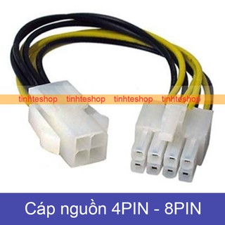 Cáp nguồn 4PIN sang 8PIN - Dây đổi nguồn molex 4PIN CPU cái ra 8PIN CPU đực 20Cm