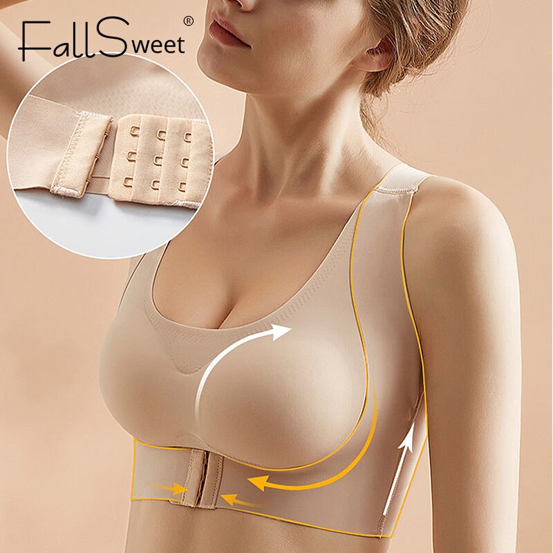 Áo ngực FALLSWEET hỗ trợ nâng ngực không đường may quyến rũ dành cho nữ size m-xxl