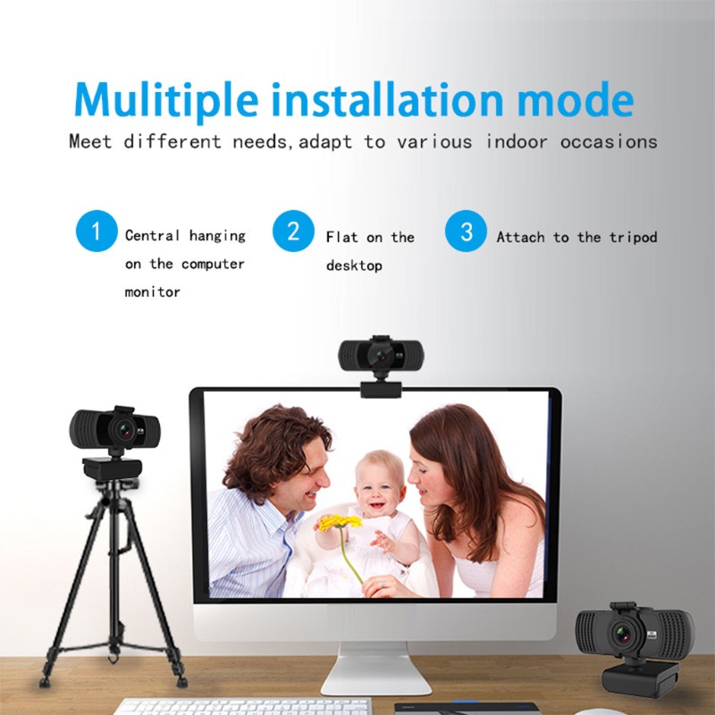 Webcam 1440p 2k Tự Động Xoay Kèm Mic Cho Máy Tính Để Bàn | BigBuy360 - bigbuy360.vn