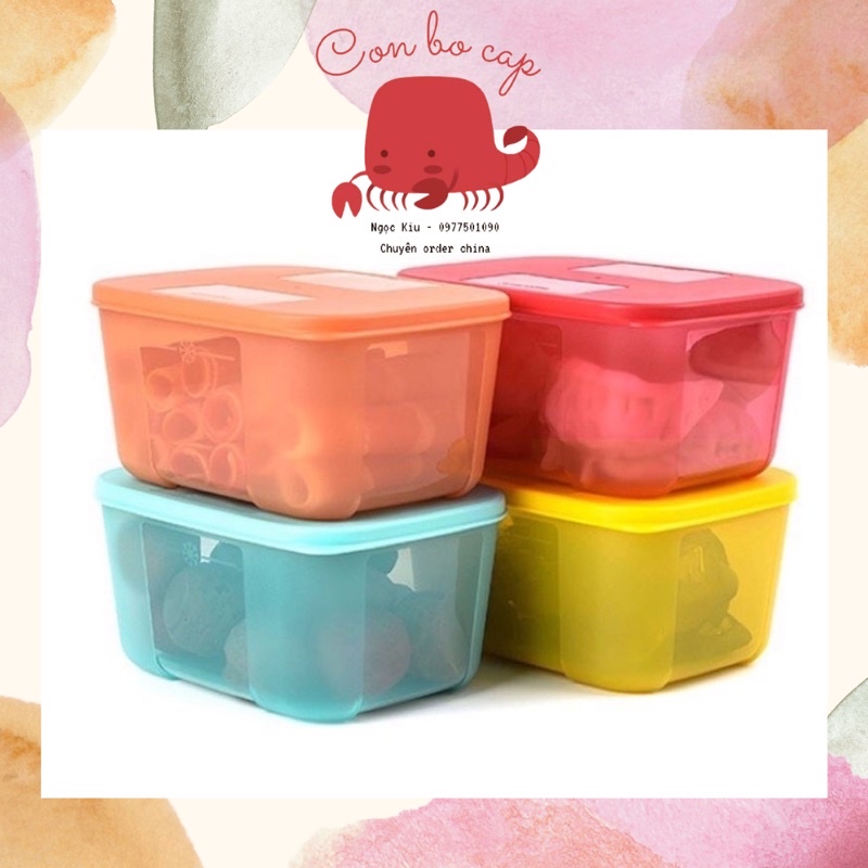Bộ Hộp Nhựa Trữ Đông 700ML Rainbow Đựng Thực Phẩm - Đồ Ăn Dặm - Hoa Quả Tupperware Chính Hãng - Tiện Lợi Nhỏ Gọn