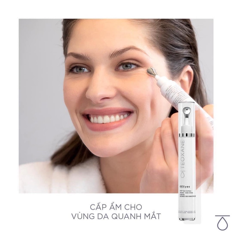 Kem mắt Teoxane R[II] Eyes 𝐭𝐫𝐞̉ 𝐡𝐨𝐚́ 𝐯𝐮̀𝐧𝐠 𝐦𝐚̆́𝐭 𝐯𝐨̛́𝐢 đ𝐚̂̀𝐮 𝐦𝐚𝐬𝐬𝐚𝐠𝐞 𝐠𝐢𝐮́𝐩 𝐜𝐚̉𝐢 𝐭𝐡𝐢𝐞̣̂𝐧 𝐪𝐮𝐚̂̀𝐧𝐠 𝐭𝐡𝐚̂𝐦, 𝐛𝐨̣𝐧𝐠 𝐦𝐚̆́𝐭