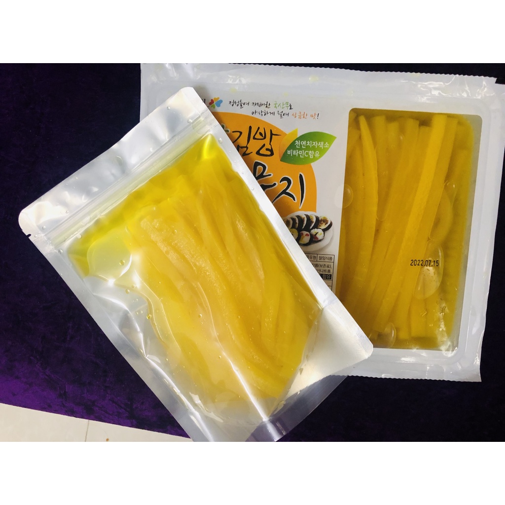 1kg kim chi củ cải vàng thái sợi Hàn Quốc