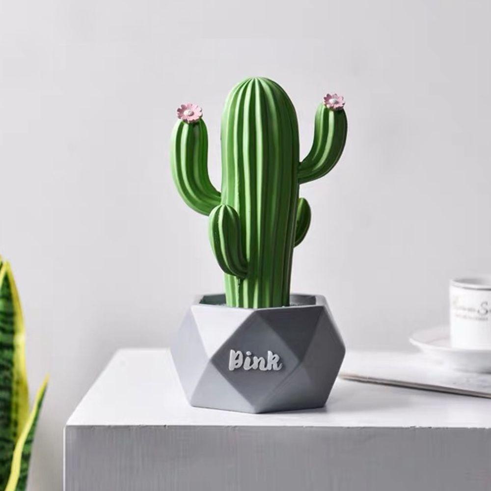 Mô Hình Cây Xương Rồng Mini Bằng Nhựa Resin Trang Trí Bàn Làm Việc